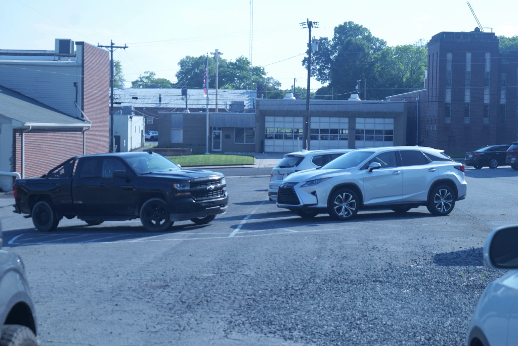 That Little Pork Shop rear parking lot - free customer parking available